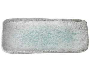 【まとめ買い10個セット品】和食器 ス447-158 青釉 8号長角皿【キャンセル/返品不可】【メイチョー】