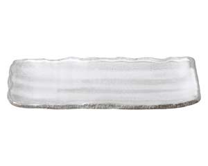 【まとめ買い10個セット品】和食器 ス489-438 白刷毛目 12号長方皿【キャンセル/返品不可】【メイチョー】