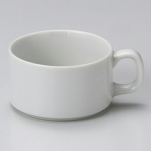 【まとめ買い10個セット品】 カ607-128 白スタッキングスープカップ【キャンセル/返品不可】【メイチョー】