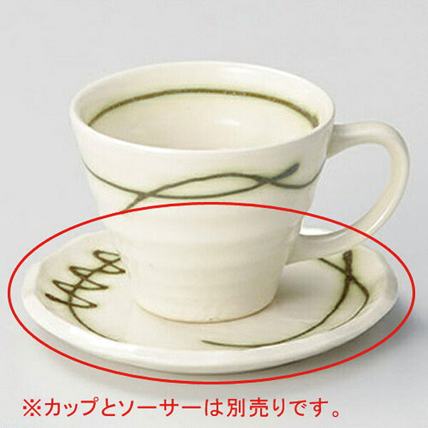 【まとめ買い10個セット品】 ア609-368 緑線コーヒー皿【キャンセル/返品不可】【メイチョー】