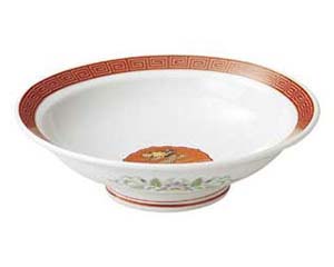 【まとめ買い10個セット品】 オ671-688 朱金雷門 7.0丸高台皿【キャンセル/返品不可】【メイチョー】
