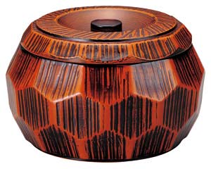 【まとめ買い10個セット品】 ヌ696-148 [A]はつり亀甲丼 栃塗(内黒)【キャンセル/返品不可】【メイチョー】｜開業プロ メイチョー