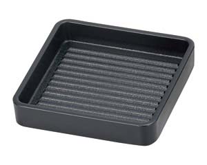 【まとめ買い10個セット品】 エ707-178 [TA]角肉皿 黒(塗無)14.5cm角[エンボス加工][洗]【キャンセル/返品不可】【メイチョー】