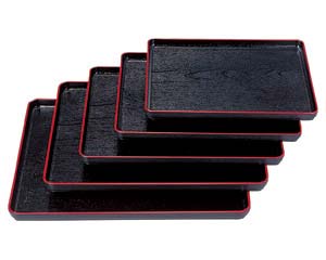 【まとめ買い10個仕掛ける品】 ヌ708-588 [A]大寿肌理盆 黒天朱SL尺6[ノン横すべり処理]【取り止める/返品不可】【メイチョー】 食器・カトラリー・グラス-その他