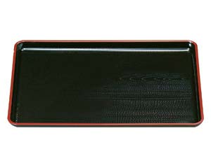【まとめ買い10個セット品】 エ710-278 [A]一休木目盆 黒天朱 新尺2寸【キャンセル/返品不可】【メイチョー】｜開業プロ メイチョー