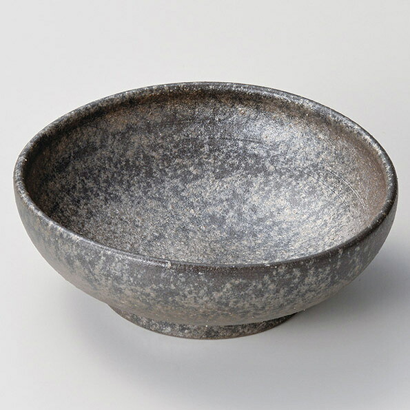 【まとめ買い10個書き割り品】和食器 メ046-048 黒窯変4.5楕円面鉢【メイチョー】