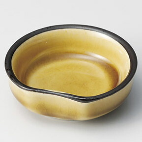 【まとめ買い10個セット品】和食器 ロ088-158 黄瀬戸 片押豆千代口【メイチョー】