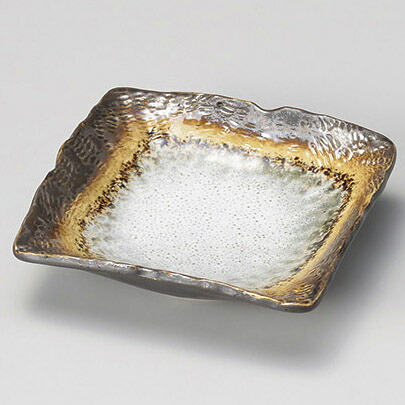 【まとめ買い10個セット品】和食器 ト099-288 アカネ 縄目正角皿(小)【メイチョー】