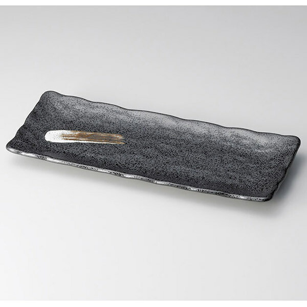 【まとめ買い10個セット品】和食器 ヤ141-108 白刷毛亀甲長角皿【メイチョー】