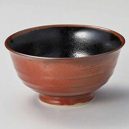 【まとめ買い10個セット品】和食器 ミ325-128 朱赤天目 深口6.0丼【メイチョー】