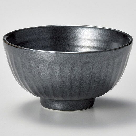 【まとめ買い10個セット品】和食器 イ370-178 鉄結晶削ぎ茶碗【メイチョー】