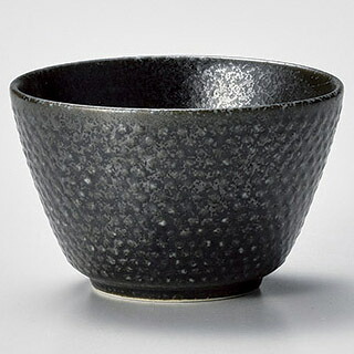 【まとめ買い10個セット品】和食器 ネ390-358 あられ煎茶鉄 黒【メイチョー】