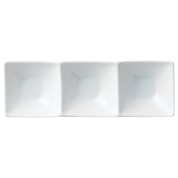 【まとめ買い10個書き割り品】和食器 ホ514-218 表現スタイルI白3P角鉢【メイチョー】