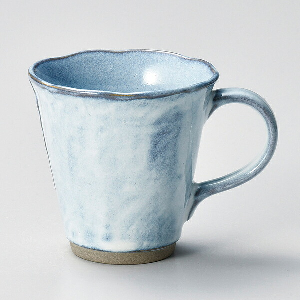 【まとめ買い10個セット品】和食器 イ621-278 白均窯カヤ目マグ【メイチョー】