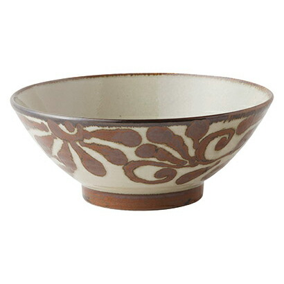 【まとめ買い10個セット品】和食器 ラ425-118 琉球るり唐草・サビ唐草 6.5そば丼【メイチョー】
