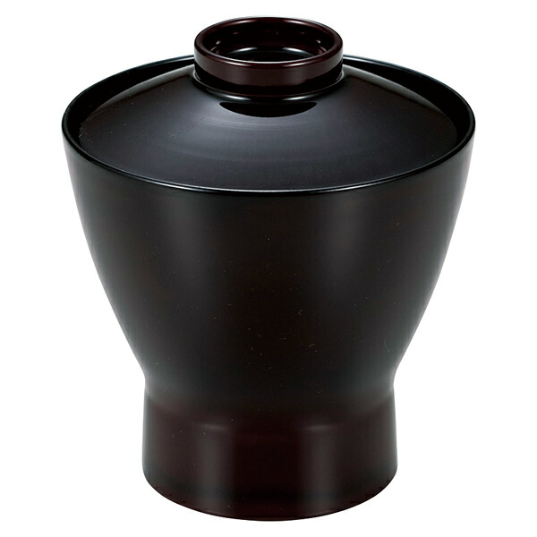 【まとめ買い10個セット品】和食器 エ689-068 [TA]2.6寸杵型小吸椀 溜内黒[洗]【メイチョー】