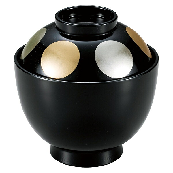 【まとめ買い10個セット品】和食器 エ689-178 [TA]3.2寸玉子椀 黒金雅日月[洗]【メイチョー】