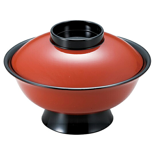 【まとめ買い10個セット品】和食器 エ694-018 [A]5.5寸低型大名椀 朱つば黒【メイチョー】