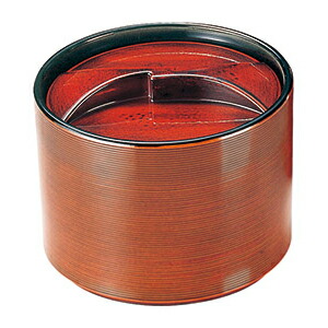 【まとめ買い10個セット品】和食器 ヌ695-208 [TA]耐熱式部飯器(大) 研出木目(内黒)【メイチョー】