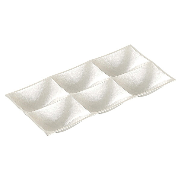 【まとめ買い10個書き割り品】和食器 エ718-018 [TA]23珊シックスコンボプレート 白アクア[洗]【メイチョー】