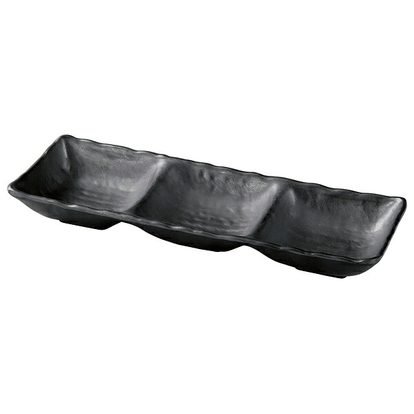 【まとめ買い10個セット品】和食器 ヌ724-308 [M]26.5ひねり三ツ切鉢 黒マット【メイチョー】 24,062円