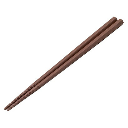 【まとめ買い10個セット品】和食器 ハ743-188 トルネード箸SPS茶22.5cm【メイチョー】