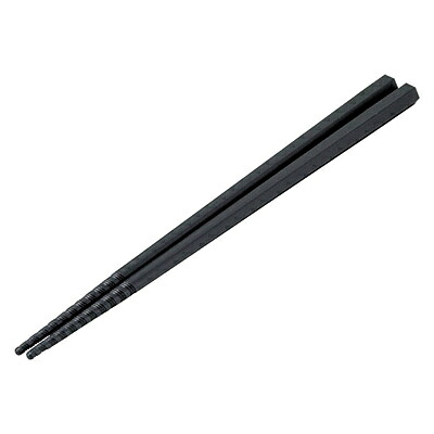【まとめ買い10個セット品】和食器 ハ743-248 トルネード箸SPS黒21cm【メイチョー】