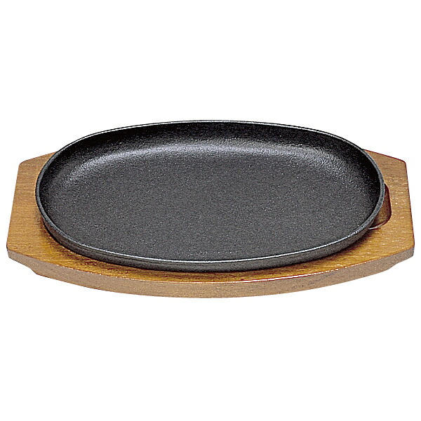 【まとめ買い10個セット品】三和 ステーキ皿 小判型D 20cm【人気ステーキプレート】【メイチョー】|開業プロ メイチョー