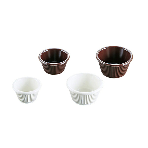 【まとめ買い10個セット品】メラミン　ラメキン　リブ付　0384A　ボーン ジェスナー【メイチョー】｜開業プロ メイチョー