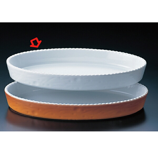 ロイヤル PB200-48 小判グラタン 白いこと オーブンウエアー【メイチョー】 キッチン用品・食器・調理器具-食器・カトラリー・グラス