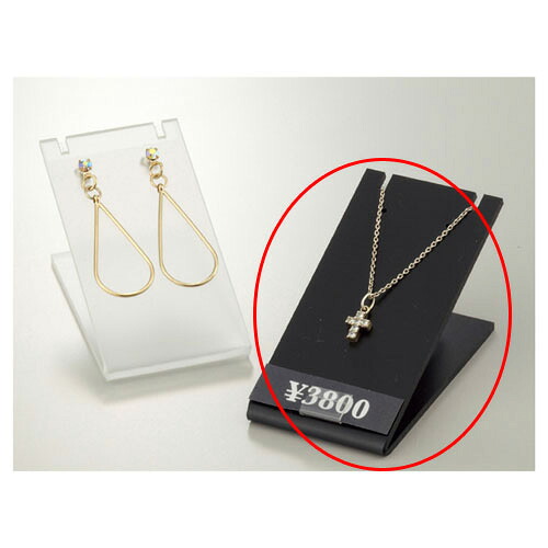 【まとめ買い10個セット品】アクリルL字スタンド 黒マット クリップ付き 10個 61-152-9-4 【店舗什器 パネル 壁面 小物 ディスプレー 店舗備品】【メイチョー】｜開業プロ メイチョー