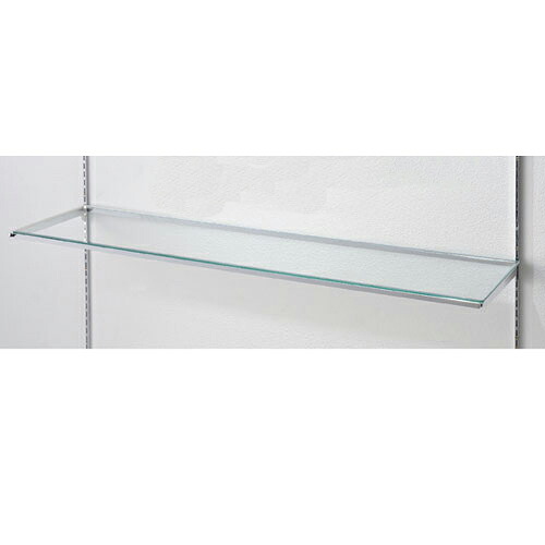 10R ガラス棚セットW120cm インハングタイプ ガラス5mm厚 D35cm 61-36-15-4 【システム什器 システムオプション スリット式システムオプションW120cm 10R ガラス棚セットW120cm インハングタイプ ガラス5mm厚】【メイチョー】