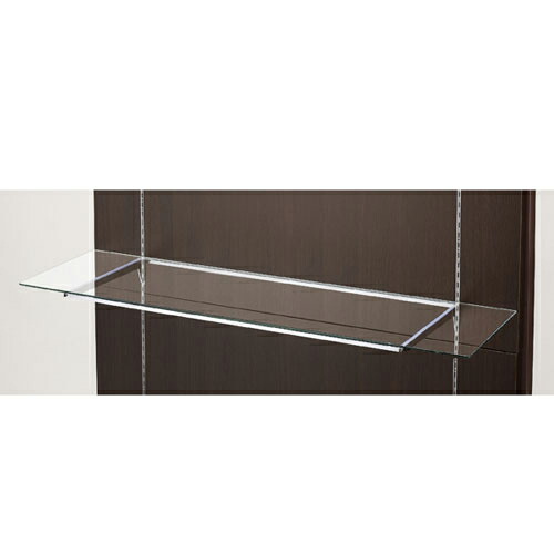 【まとめ買い10個セット品】10R ガラス棚セットW120cm オーバーハングタイプ ガラス5mm厚 D20cm 61-36-17-1 【店舗什器 パネル ディスプレー 棚 店舗備品】【メイチョー】|開業プロ メイチョー