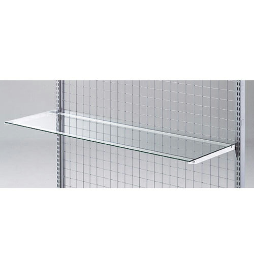 ガラス棚セットW120cm インハングタイプ ガラス8mm厚 D25cm 61-36-6-3 【システム什器 システムオプション スリット式システムオプションW120cm ガラス棚セットW120cm インハングタイプ ガラス8mm厚】【メイチョー】