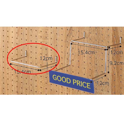 【まとめ買い10個セット品】有孔パネル用シューズフック(φ4mm) 1段 5本 61-123-13-1 【店舗什器 パネル 壁面 小物 ディスプレー ハンガー 店舗備品】【メイチョー】