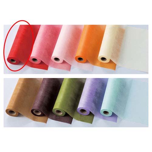 【まとめ買い10個セット品】ショート不織布ロール レッド 61-282-7-1 【店舗什器 小物 ディスプレー ギフト ラッピング 包装紙 袋 消耗品 店舗備品】【メイチョー】