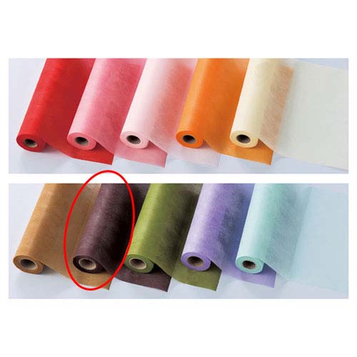 【まとめ買い10個セット品】ショート不織布ロール ブラウン 61-282-7-7 【店舗什器 小物 ディスプレー ギフト ラッピング 包装紙 袋 消耗品 店舗備品】【メイチョー】