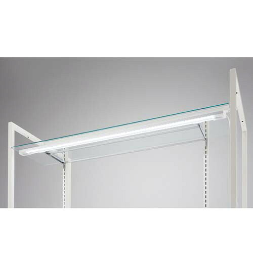 【まとめ買い10個セット品】オーバーハング専用ガラス棚セット W90cmタイプ 5mm厚 D35cm用 61-39-11-2 【店舗什器 パネル ディスプレー 棚 店舗備品】【メイチョー】