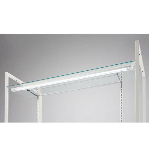 【まとめ買い10個セット品】オーバーハング専用ガラス棚セット W90cmタイプ 8mm厚 D30cm用 61-39-12-1 【店舗什器 パネル ディスプレー 棚 店舗備品】【メイチョー】