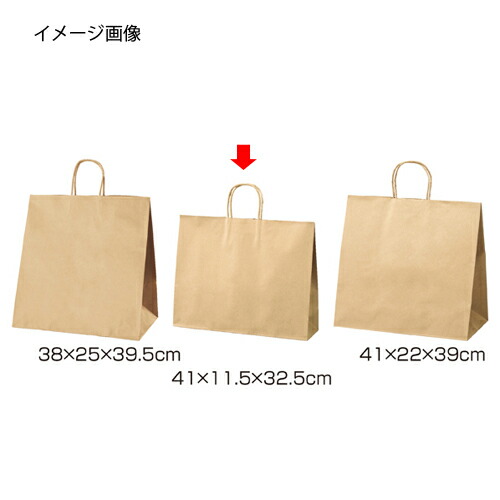 丸ひもタイプ 茶無地 41×11.5×32.5 200枚 61-431-24-21 【店舗什器 小物 ディスプレー ギフト ラッピング 包装紙 袋 消耗品 店舗備品】【メイチョー】