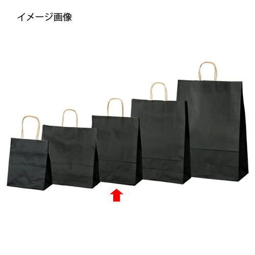【まとめ買い10個書き割り品】色つや手提げ紙袋 黒 27×8×34 200枚 61-309-12-13 【バス発着場機械 小物 見せびらかす 差し上げ物 ラッピング 荷造り紙 袋 疲労困憊品 バス発着場備え付け】【メイチョー】