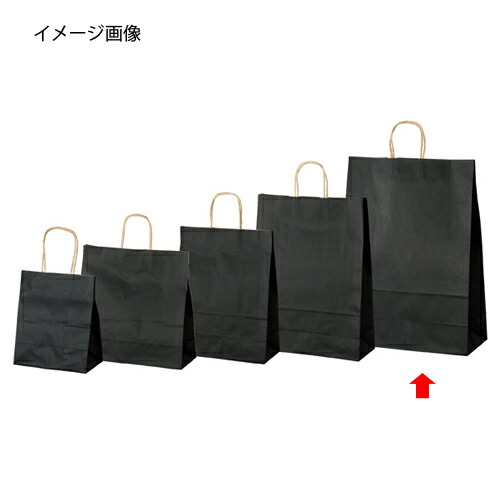 カラー手提げ紙袋 黒 38×15×50 200枚 61-309-12-16 【ラッピング用品 紙袋 手提げ紙袋（無地） カラー手提げ紙袋 黒HEIKO 紙袋 25チャームバッグ】【店舗什器 小物 ディスプレー ギフト ラッピング 包装紙 袋 消耗品 店舗備品】【メイチョー】