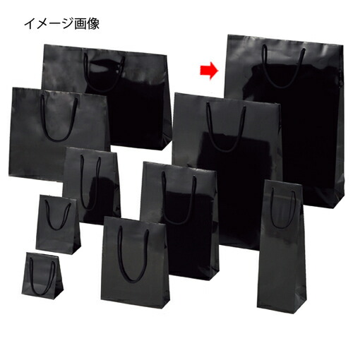 【まとめ買い10個仕掛ける品】手提げ紙袋 ブライトバッグ クロ 38×12×52糎 10枚 61-314-2-11 【 ラッピング備品 ラッピングシリーズ バレンタイン・復活祭・はいり込む ブライトバッグ ブラックシモジマ 紙袋 ツヤ有り 黒 】【メイチョー】