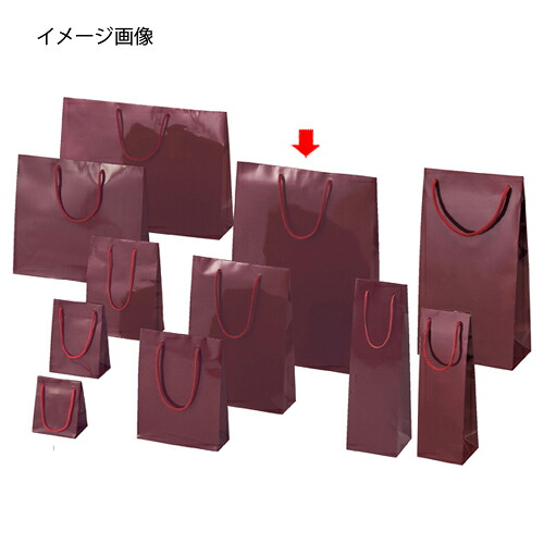 【まとめ買い10個セット品】手提げ紙袋 ブライトバック エンジ 33×10×45cm 10枚 61-314-3-10 【 ラッピング用品 ラッピングシリーズ バレンタイン・イースター・入学 ブライトバッグ エンジシモジマ 紙袋 ツヤ有り 】【メイチョー】