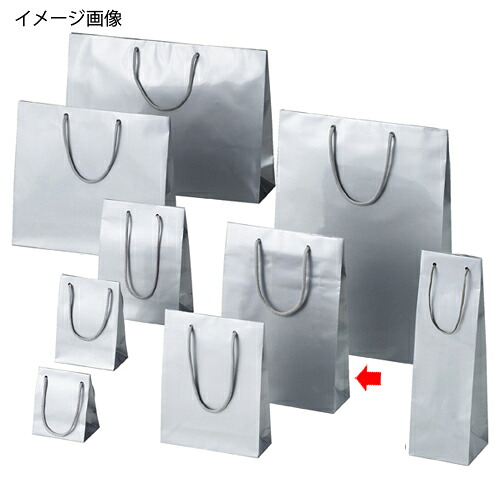 【まとめ買い10個セット品】ブライトバッグ シルバー 22.5×8×32 10枚 61-661-54-8 【 店舗什器 小物 ディスプレー ギフト ラッピング 包装紙 袋 消耗品 店舗備品 】【メイチョー】