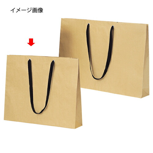 【まとめ買い10個セット品】ショルダーバッグ ベージュ 黒ひも 52×10×42 50枚 61-317-8-3 【店舗什器 小物 ディスプレー ギフト ラッピング 包装紙 袋 消耗品 店舗備品】【メイチョー】