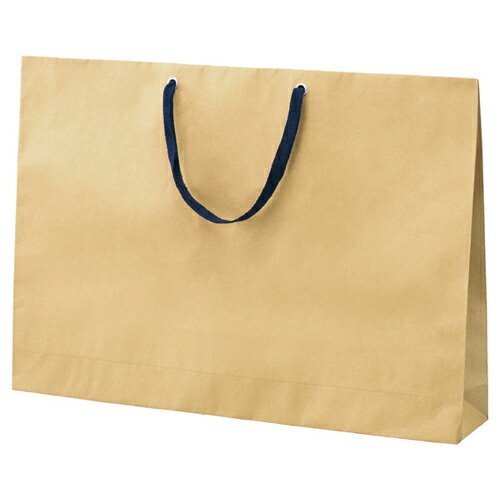 【まとめ買い10個セット品】ショルダーバッグ ベージュ 紺ひも 60×10×42 50枚 61-317-9-4 【店舗什器 小物 ディスプレー ギフト ラッピング 包装紙 袋 消耗品 店舗備品】【メイチョー】