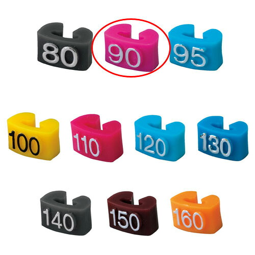【まとめ買い10個セット品】サイズチップ 子供用 90 ピンク 150個 61-200-15-2 【店舗什器 小物 ディスプレー ハンガーチップ サイズチップ 店舗備品】【メイチョー】