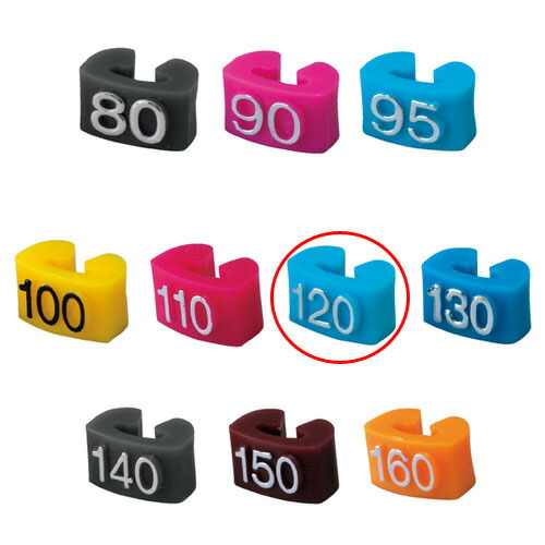 【まとめ買い10個セット品】サイズチップ 子供用 120 空 150個 61-200-15-6 【店舗什器 小物 ディスプレー ハンガーチップ サイズチップ 店舗備品】【メイチョー】