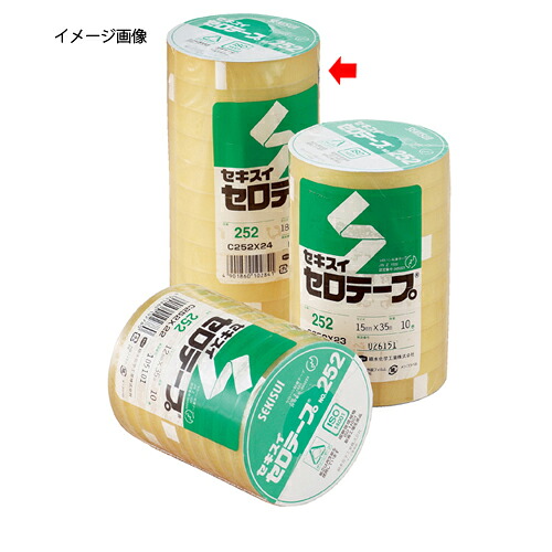 【まとめ買い10個セット品】 セキスイ セロテープ(35m巻) 18mm幅 10巻 61-325-1-3 【メイチョー】